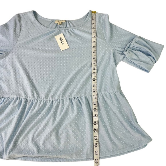 Style & Co Women’s Light Blue Clip‎ Dot Top Size XL - Picture 7 of 8